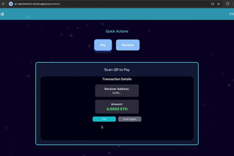 Animated VaultX prototype showing recurring crypto payments, wallet connections, and payment interfaces