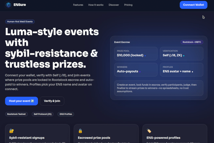 ENSure - Web3 Event Platform